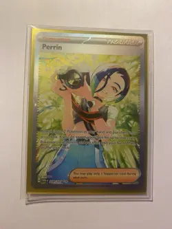 Pokemon TCG Trainer Perrin Special Illustration Rare Card, Twilight Masquerade - Image 1