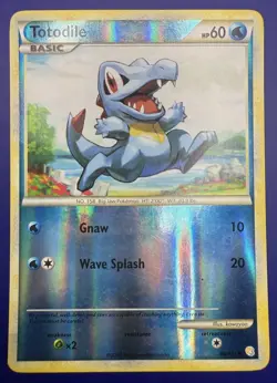 ⭐ Totodile ⭐ 86/123 Heartgold & Soulsilver Reverse Holo Pokemon Card LP 2010 - Image 1