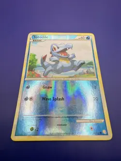⭐ Totodile ⭐ 86/123 Heartgold & Soulsilver Reverse Holo Pokemon Card LP 2010 - Image 2