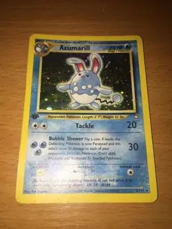 Azumarill 1st Edition 2/111 Holo Rare Shiny x 1 Neo Genesis Pokemon Card TCG - Image 2