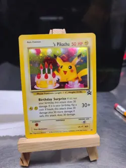 Pokemon TCG Birthday Pikachu #24 2001 Promo Black Star Holo Card - Image 1