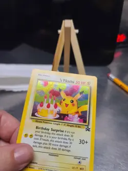 Pokemon TCG Birthday Pikachu #24 2001 Promo Black Star Holo Card - Image 3