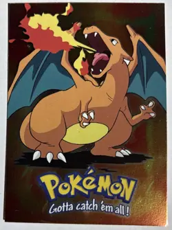 1999 Topps Pokemon Charizard #E6 Movie Edition Rainbow Foil Card - Image 1