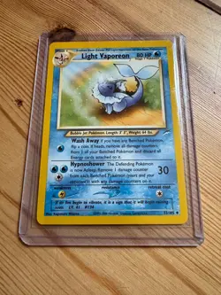 Light Vaporeon 52/105 Light Rare Neo Destiny Pokemon Card TCG - Image 1