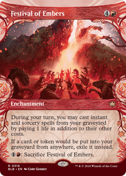 Festival of Embers (Showcase) (Foil) - 316 - Bloomburrow- Near Mint - MTG - Image 1