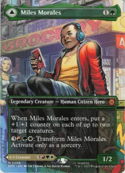 Miles Morales (0200) (Borderless) M Marvel's Spider-Man 200 NM Normal MTG - Image 1