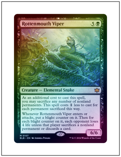 1x Rottenmouth Viper, Bloomburrow, Foil, Magic the Gathering MTG NM - Image 1