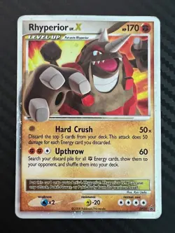 Pokemon TCG Rhyperior LV.X DP29 DP Black Star Promos Holo MP - Image 1