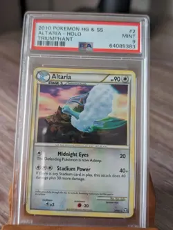 2010 Pokemon HG & SS Triumphant Altaria Holo #2 PSA Mint 9 - Image 1