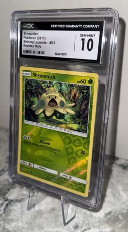 2017 Pokemon Shroomish #4/73 - CGC 10 GEM MINT - Shining Legends Reverse Holo - Image 3