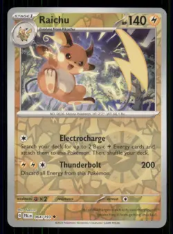 Raichu SV02: Paldea Evolved #064/193 Uncommon Reverse Holo Pokemon LP - Image 1