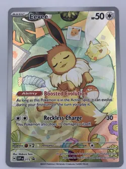 Pokemon Prismatic Evolution Eevee 173 Black Star Promos Illustration Rare NM - Image 2