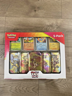 Pokemon Scarlet and Violet 151 (5-Pack) Mini Tins w/ 4 Promos Costco Bundle - Image 1