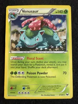 Pokemon Venusaur Holo 3/108 from Dark Explorers in DMG condition! - Image 1