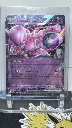 Pokemon TCG Team Rocket's Mewtwo ex SVP 216 Black Star Promo English EN - Image 1