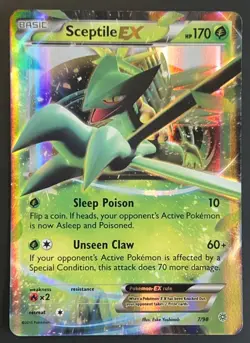 Pokemon TCG Sceptile-EX Ancient Origins 7/98 Holo Holo Rare EX LP - Image 1