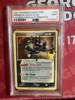 2019 POKEMON SWORD & SHIELD GOLD STAR PROMOS #SWSH144 GRENINJA PSA 9 - Image 1