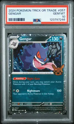 2024 POKEMON TRICK OR TRADE #057 GENGAR PSA 10 - Image 1