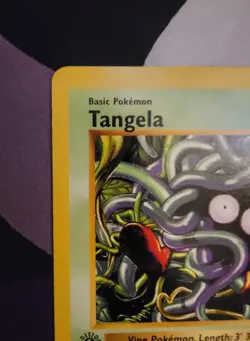 Tangela #66/102 1st Edition Shadowless Base Set Pokemon TCG - 3D Stamp Error - Image 3