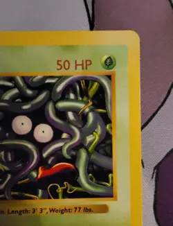 Tangela #66/102 1st Edition Shadowless Base Set Pokemon TCG - 3D Stamp Error - Image 4