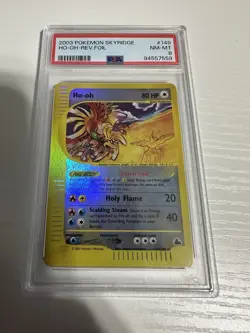 2003 POKEMON SKYRIDGE #149 HO-OH-REVERSE FOIL PSA 8 - Image 1