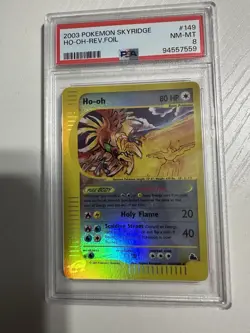 2003 POKEMON SKYRIDGE #149 HO-OH-REVERSE FOIL PSA 8 - Image 3