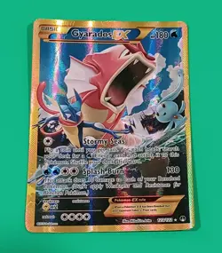 Pokemon TCG Gyarados EX 123/122 XY Breakpoint 2016 Secret Holo Rare Creases - Image 1