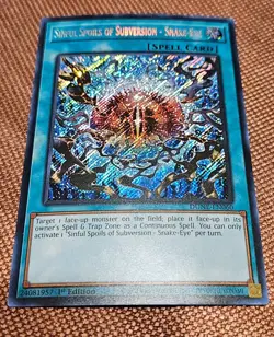 1x Yu-Gi-Oh! Sinful Spoils Of Subversion - DUNE-EN060 - Secret - 1st Ed - NM - Image 1