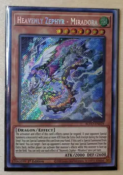 Yugioh! Heavenly Zephyr - Miradora - BLVO-EN029 - Secret Rare - 1st Edition Near - Image 1