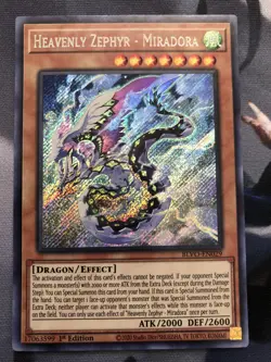 Yugioh! Heavenly Zephyr - Miradora SECRET RARE 1st Edition NM - BLVO-EN029 - Image 1