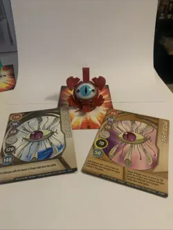 Bakugan Red Pyrus Tentaclear B2 With Two Cards - Image 1