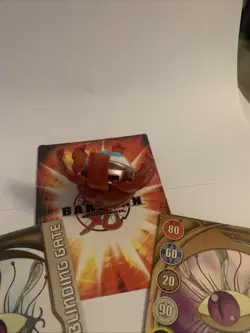 Bakugan Red Pyrus Tentaclear B2 With Two Cards - Image 2