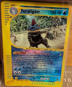 Feraligatr 012/165 Expedition Base Set Reverse Holo Vintage E reader card LP-MP - Image 1