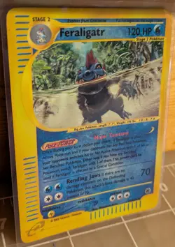 Feraligatr 012/165 Expedition Base Set Reverse Holo Vintage E reader card LP-MP - Image 2