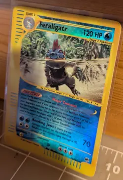 Feraligatr 012/165 Expedition Base Set Reverse Holo Vintage E reader card LP-MP - Image 3