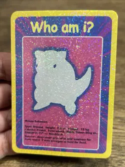 Pokemon Funskool " WHO AM I " Sandshrew TCG CARD 2004 INDIA NM - Image 3