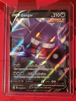 Gengar V 156/264 Fusion Strike NM Full Art Ultra Rare Pokemon Card - Image 1