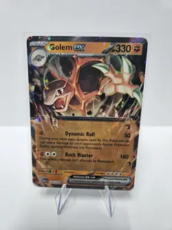 2023 Pokemon Card GOLEM EX 076/165 Full Art Holo SV: Scarlet & Violet 151 - Image 3