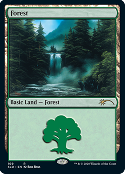 MTG Forest (109) (Bob Ross) Secret Lair Drop Regular M/NM - Image 1