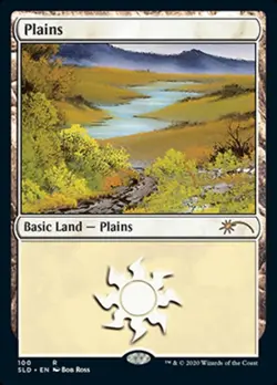 MTG Plains (100) (Bob Ross) Secret Lair Drop Regular M/NM - Image 1