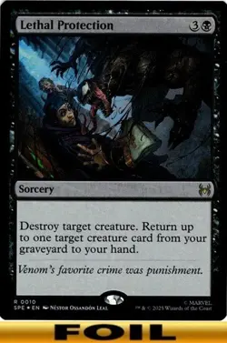 1x - Lethal Protection - FOIL #10 - Marvel's Eternal-Legal - NM MTG - Image 1