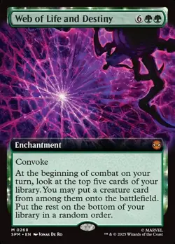 1x - Web of Life and Destiny - Extended Art #268 - Marvel's Spider-Man - NM MTG - Image 1