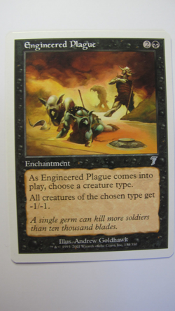 Magic The Gathering - Engineered Plague - 7th Edition - Excellent - Image 1