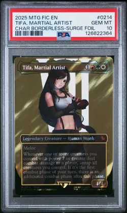 Tifa, Martial Artist Borderless Surge Foil PSA 10 MTG Final Fantasy EN - Image 1