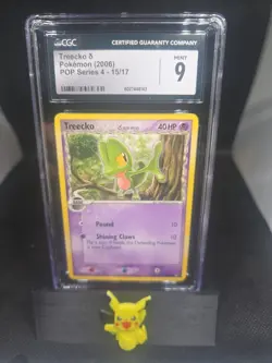 Pokemon Treecko 15/17 Pop Series 4 Non Holo CGC 9 MINT - Image 1