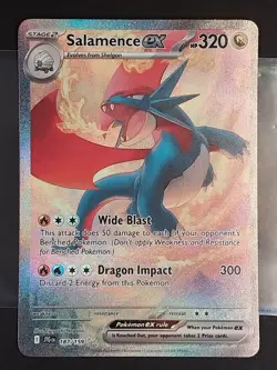 Pokemon TCG SV09- Journey Together Salamence Ex 187 Special Illustration Rare Nm - Image 1