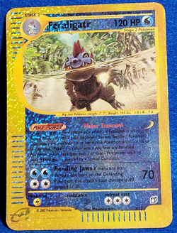 Feraligatr Jumbo Expedition Near Mint 2/12 Reverse Holo Box Topper 2002 Pokemon - Image 1