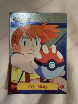 Pokemon 1999 Topps TV Animation - Misty #Tv3- Foil - Black Logo - Vintage - Image 1
