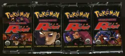 Pokemon Team Rocket 1st Edition Sealed 4 Booster Pack ART SET LOT HEAVY Over 21 - Image 1