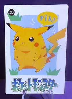 POKEMON POCKET MONSTERS VENDING PRISM STICKER 227 SANDSHREW PIKACHU - Image 2